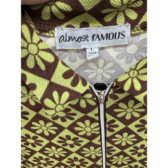 Almost Famous Women's Small MCM Y2k Vintage Design Green And Brown Dress - Picture 1 of 5